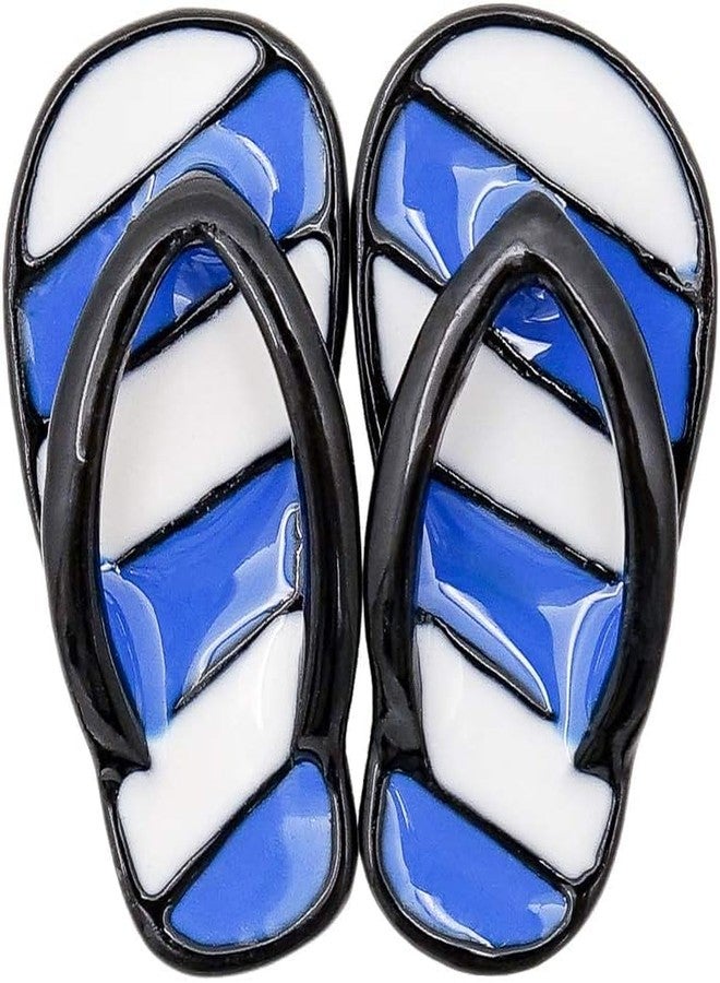 Sluswallow Blue 1/12 Miniature Beach Flip Flops Dollhouse Decoration Accessories, Dollhouse Decor, Dollhouse Accessories, Ornamental - Image 1
